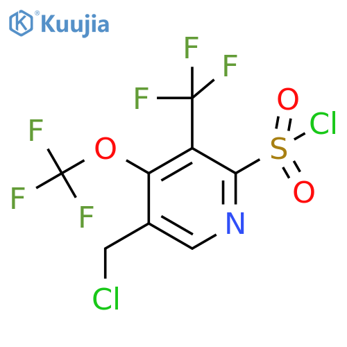 5-(Chloromethyl)-4-(trifluoromethoxy)-3-(trifluoromethyl)pyridine-2-sulfonyl chloride structure