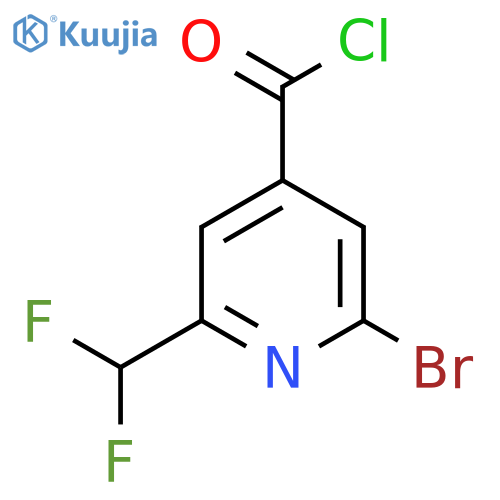 2-Bromo-6-(difluoromethyl)pyridine-4-carbonyl chloride structure