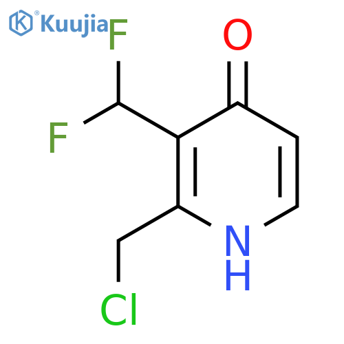 2-(Chloromethyl)-3-(difluoromethyl)-4-hydroxypyridine structure