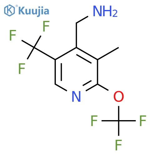 4-(Aminomethyl)-3-methyl-2-(trifluoromethoxy)-5-(trifluoromethyl)pyridine structure