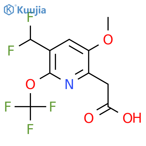 3-(Difluoromethyl)-5-methoxy-2-(trifluoromethoxy)pyridine-6-acetic acid structure