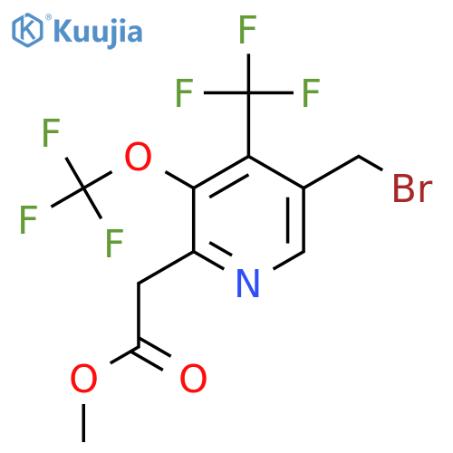 Methyl 5-(bromomethyl)-3-(trifluoromethoxy)-4-(trifluoromethyl)pyridine-2-acetate structure