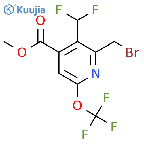 Methyl 2-(bromomethyl)-3-(difluoromethyl)-6-(trifluoromethoxy)pyridine-4-carboxylate structure