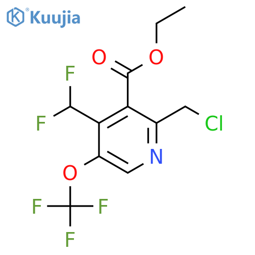 Ethyl 2-(chloromethyl)-4-(difluoromethyl)-5-(trifluoromethoxy)pyridine-3-carboxylate structure