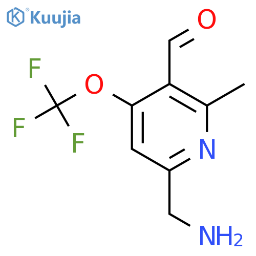 6-(Aminomethyl)-2-methyl-4-(trifluoromethoxy)pyridine-3-carboxaldehyde structure