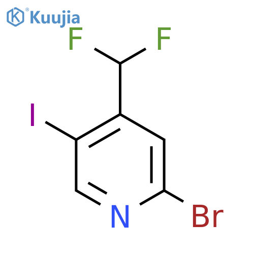 2-Bromo-4-(difluoromethyl)-5-iodopyridine structure