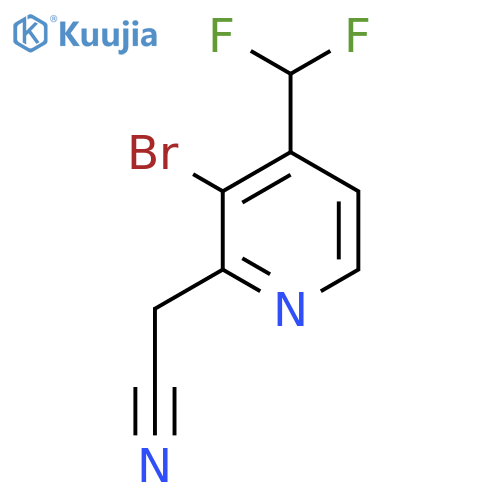 3-Bromo-4-(difluoromethyl)pyridine-2-acetonitrile structure