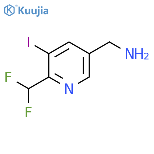 5-(Aminomethyl)-2-(difluoromethyl)-3-iodopyridine structure