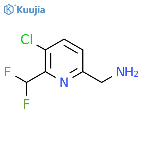 6-(Aminomethyl)-3-chloro-2-(difluoromethyl)pyridine structure