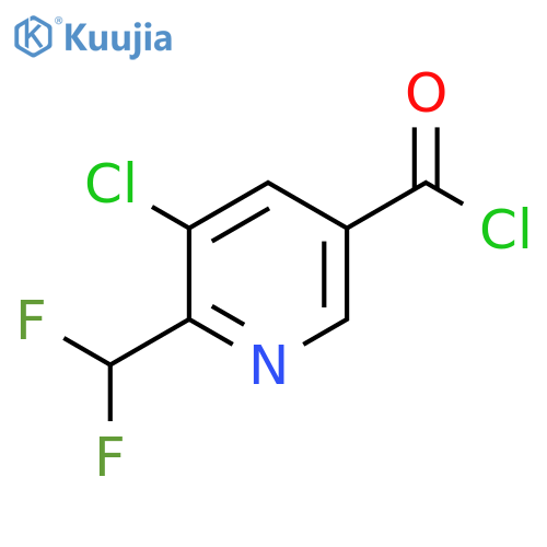 3-Chloro-2-(difluoromethyl)pyridine-5-carbonyl chloride structure
