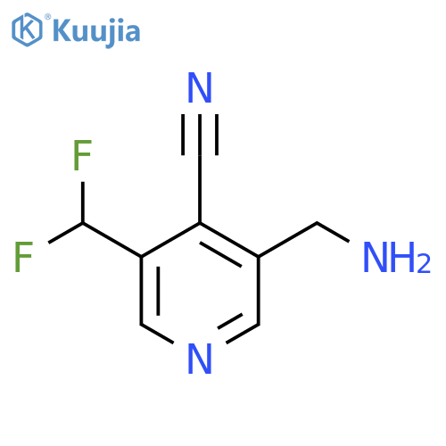 3-(Aminomethyl)-4-cyano-5-(difluoromethyl)pyridine structure