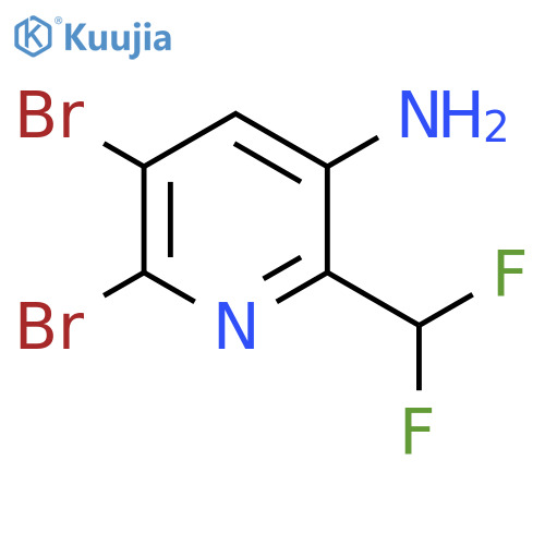 5-Amino-2,3-dibromo-6-(difluoromethyl)pyridine structure