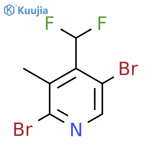 2,5-Dibromo-4-(difluoromethyl)-3-methylpyridine structure
