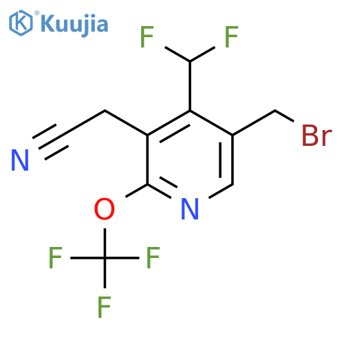 5-(Bromomethyl)-4-(difluoromethyl)-2-(trifluoromethoxy)pyridine-3-acetonitrile structure