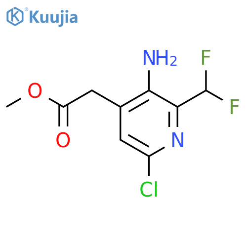 Methyl 3-amino-6-chloro-2-(difluoromethyl)pyridine-4-acetate structure