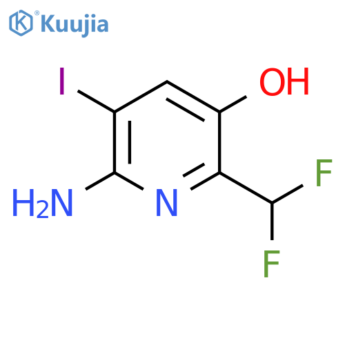 2-Amino-6-(difluoromethyl)-5-hydroxy-3-iodopyridine structure