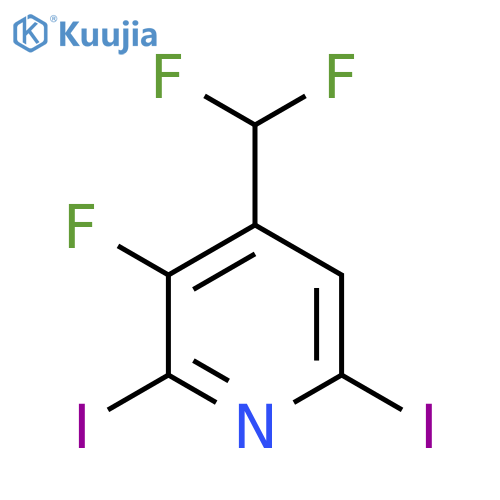 4-(Difluoromethyl)-2,6-diiodo-3-fluoropyridine structure