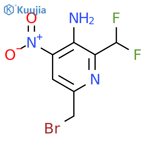 3-Amino-6-(bromomethyl)-2-(difluoromethyl)-4-nitropyridine structure