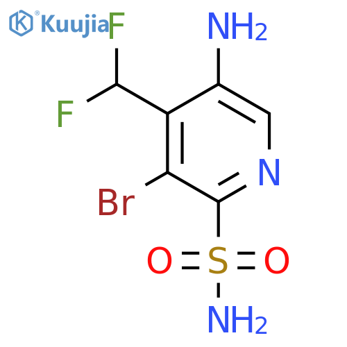 5-Amino-3-bromo-4-(difluoromethyl)pyridine-2-sulfonamide structure