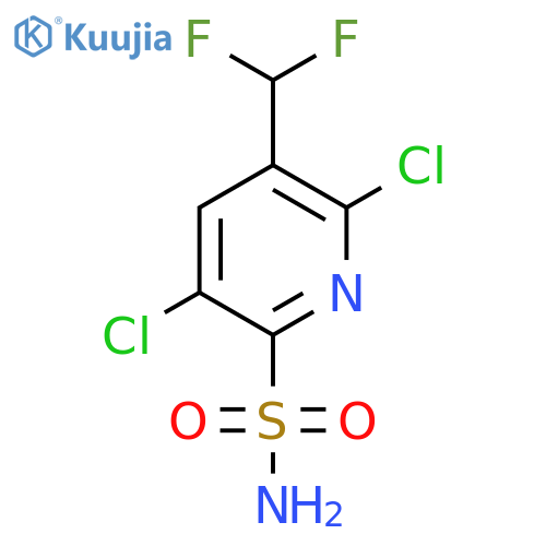 2,5-Dichloro-3-(difluoromethyl)pyridine-6-sulfonamide structure