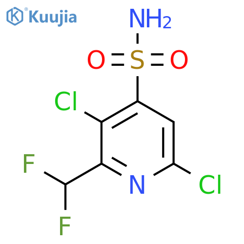 3,6-Dichloro-2-(difluoromethyl)pyridine-4-sulfonamide structure