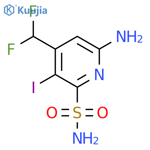 6-Amino-4-(difluoromethyl)-3-iodopyridine-2-sulfonamide structure