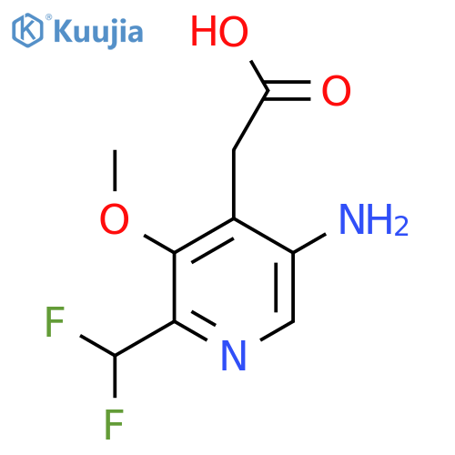 5-Amino-2-(difluoromethyl)-3-methoxypyridine-4-acetic acid structure