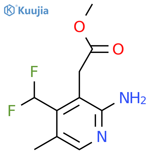 Methyl 2-amino-4-(difluoromethyl)-5-methylpyridine-3-acetate structure