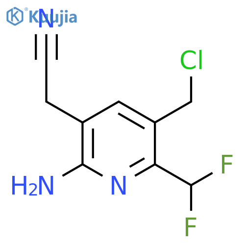 2-Amino-5-(chloromethyl)-6-(difluoromethyl)pyridine-3-acetonitrile structure