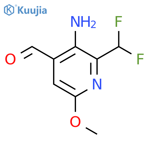 3-Amino-2-(difluoromethyl)-6-methoxypyridine-4-carboxaldehyde structure