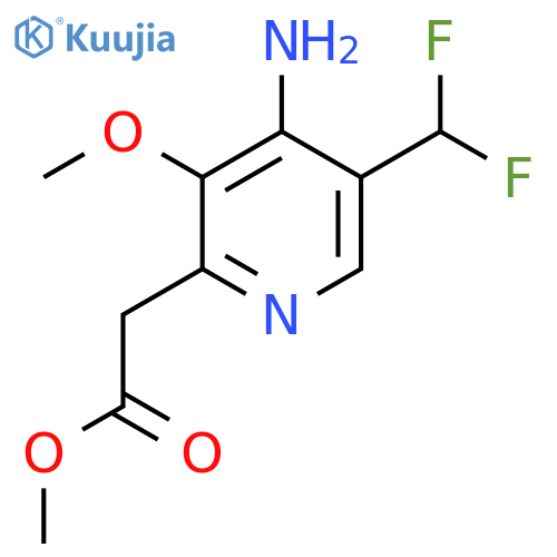 Methyl 4-amino-5-(difluoromethyl)-3-methoxypyridine-2-acetate structure
