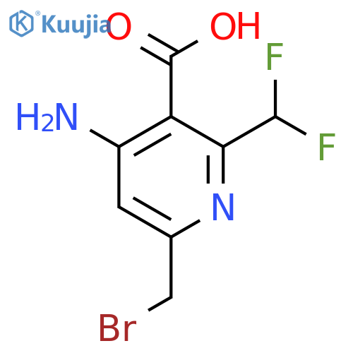 4-Amino-6-(bromomethyl)-2-(difluoromethyl)pyridine-3-carboxylic acid structure