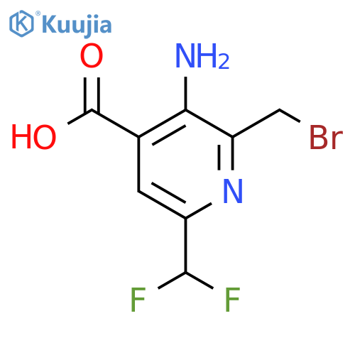 3-Amino-2-(bromomethyl)-6-(difluoromethyl)pyridine-4-carboxylic acid structure