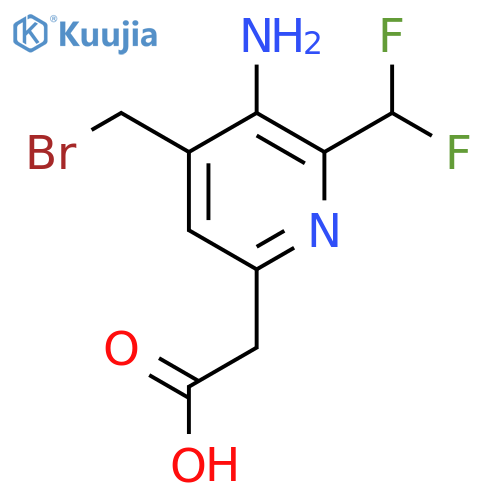 3-Amino-4-(bromomethyl)-2-(difluoromethyl)pyridine-6-acetic acid structure