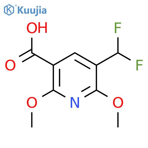 3-(Difluoromethyl)-2,6-dimethoxypyridine-5-carboxylic acid structure