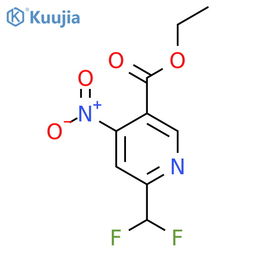 Ethyl 2-(difluoromethyl)-4-nitropyridine-5-carboxylate structure