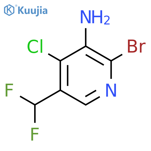 3-Amino-2-bromo-4-chloro-5-(difluoromethyl)pyridine structure