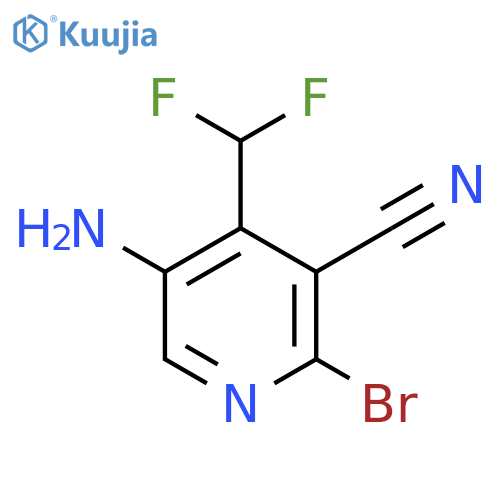 5-Amino-2-bromo-3-cyano-4-(difluoromethyl)pyridine structure