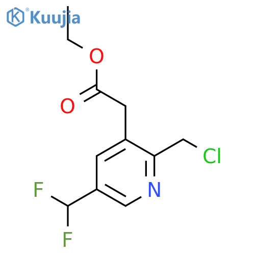 Ethyl 2-(chloromethyl)-5-(difluoromethyl)pyridine-3-acetate structure