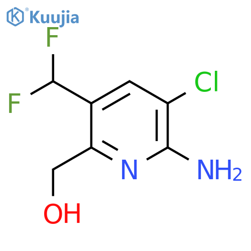 2-Amino-3-chloro-5-(difluoromethyl)pyridine-6-methanol structure
