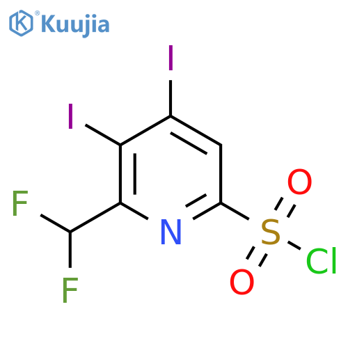 2-(Difluoromethyl)-3,4-diiodopyridine-6-sulfonyl chloride structure