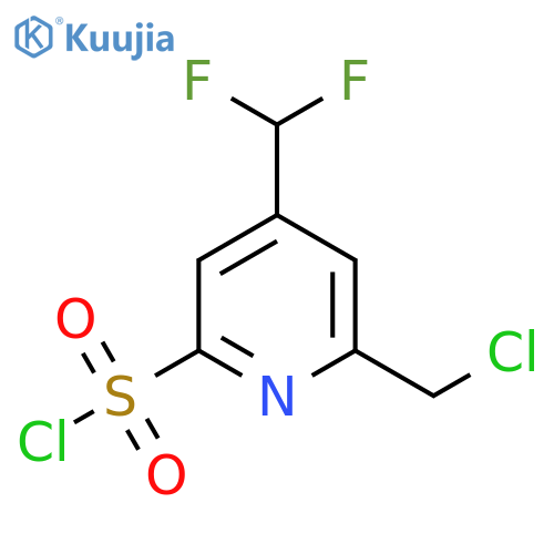2-(Chloromethyl)-4-(difluoromethyl)pyridine-6-sulfonyl chloride structure
