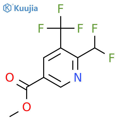 Methyl 2-(difluoromethyl)-3-(trifluoromethyl)pyridine-5-carboxylate structure
