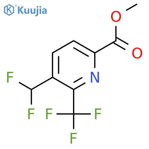 Methyl 3-(difluoromethyl)-2-(trifluoromethyl)pyridine-6-carboxylate structure