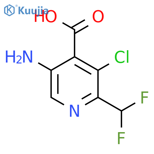 5-Amino-3-chloro-2-(difluoromethyl)pyridine-4-carboxylic acid structure