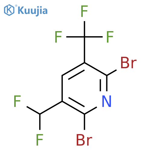 2,6-Dibromo-3-(difluoromethyl)-5-(trifluoromethyl)pyridine structure