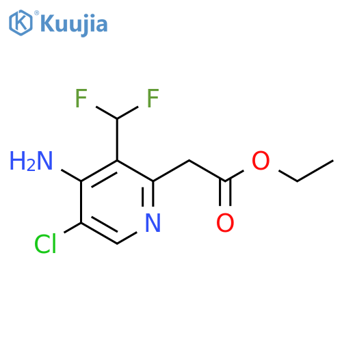 Ethyl 4-amino-5-chloro-3-(difluoromethyl)pyridine-2-acetate structure