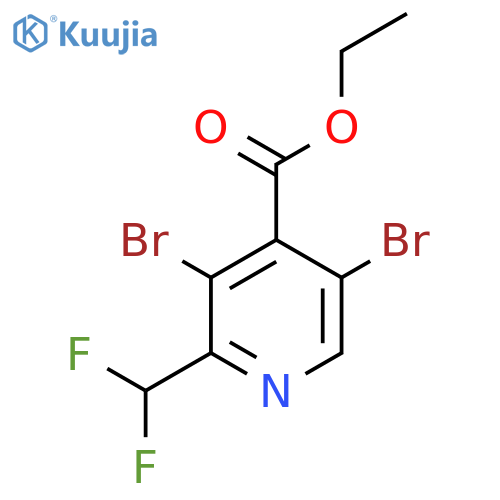 Ethyl 3,5-dibromo-2-(difluoromethyl)pyridine-4-carboxylate structure