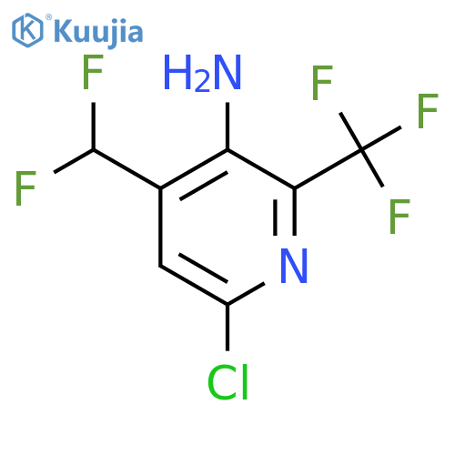 3-Amino-6-chloro-4-(difluoromethyl)-2-(trifluoromethyl)pyridine structure