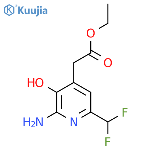Ethyl 2-amino-6-(difluoromethyl)-3-hydroxypyridine-4-acetate structure